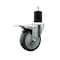 Service Caster 4'' Thermoplastic Rubber Swivel 1-3/4'' Expanding Stem Caster Total Lock Brake SCC-EXTTL20S414-TPRB-134 - alternate 1